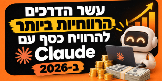 עשר הדרכים הרווחיות ביותר להרוויח עם Claude
